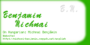 benjamin michnai business card