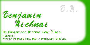 benjamin michnai business card